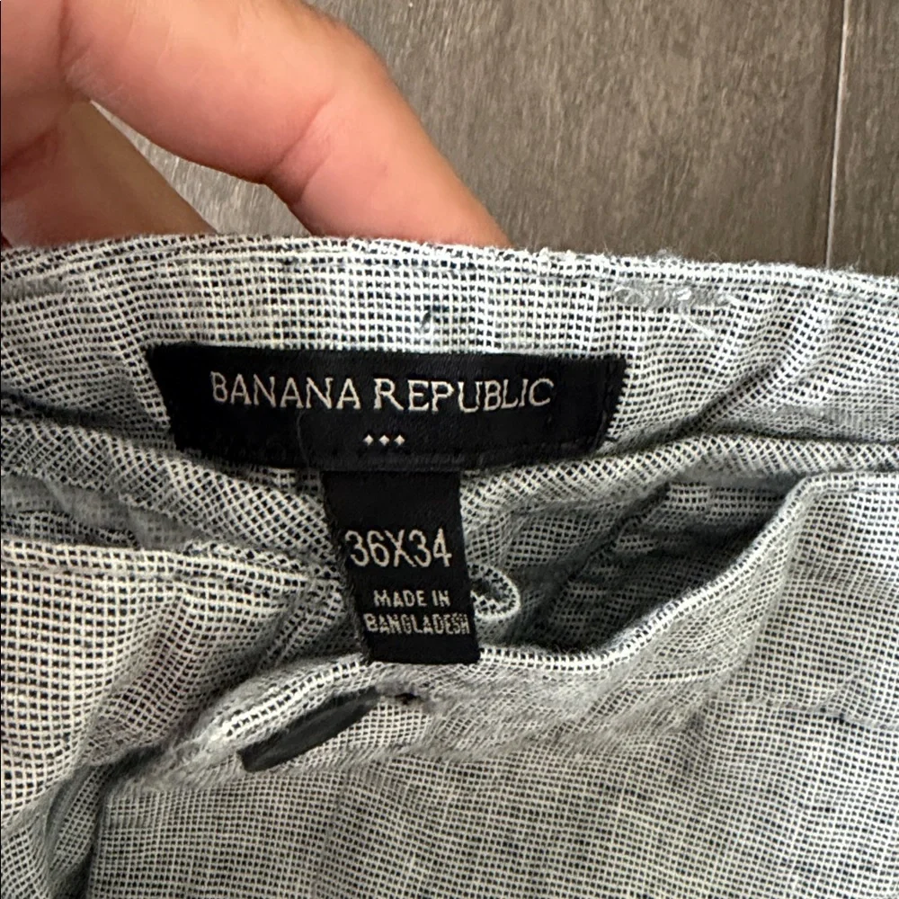 WORN ONCE Banana Republic Light Gray Men’s Linen-Cotton pant